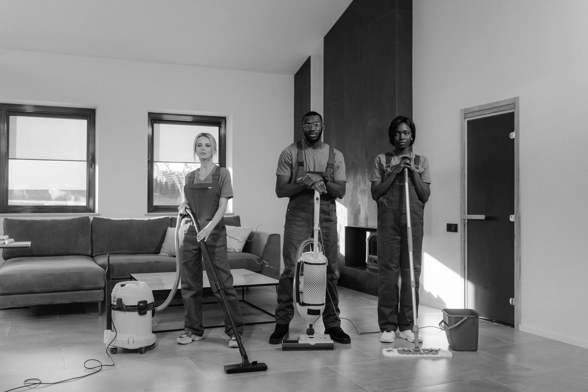 homepage of cleaning company
