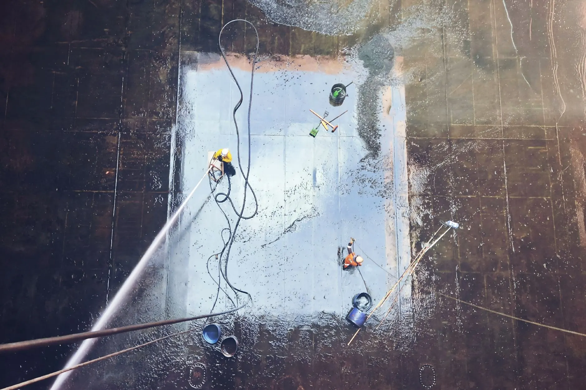 images of cleaning team